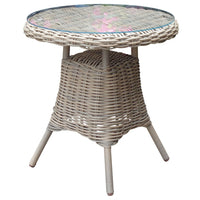 Thumbnail for Amalfi Collection Outdoor Bistro Table With Glass Top