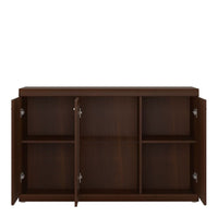 Thumbnail for Modern Mahogany Sideboard Storage Cupboard 3 Doors Glazed