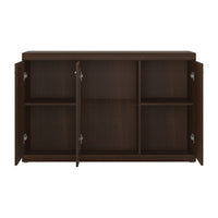 Thumbnail for Modern Mahogany Sideboard Storage Cupboard 3 Doors Glazed