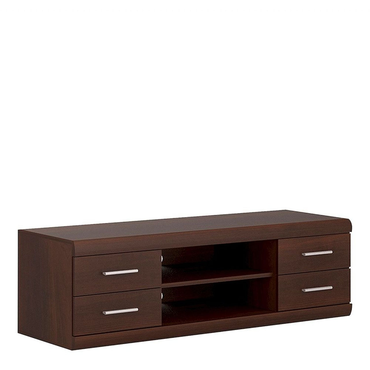 Modern Dark Mahogany Wide 4 Drawer TV Media Cabinet