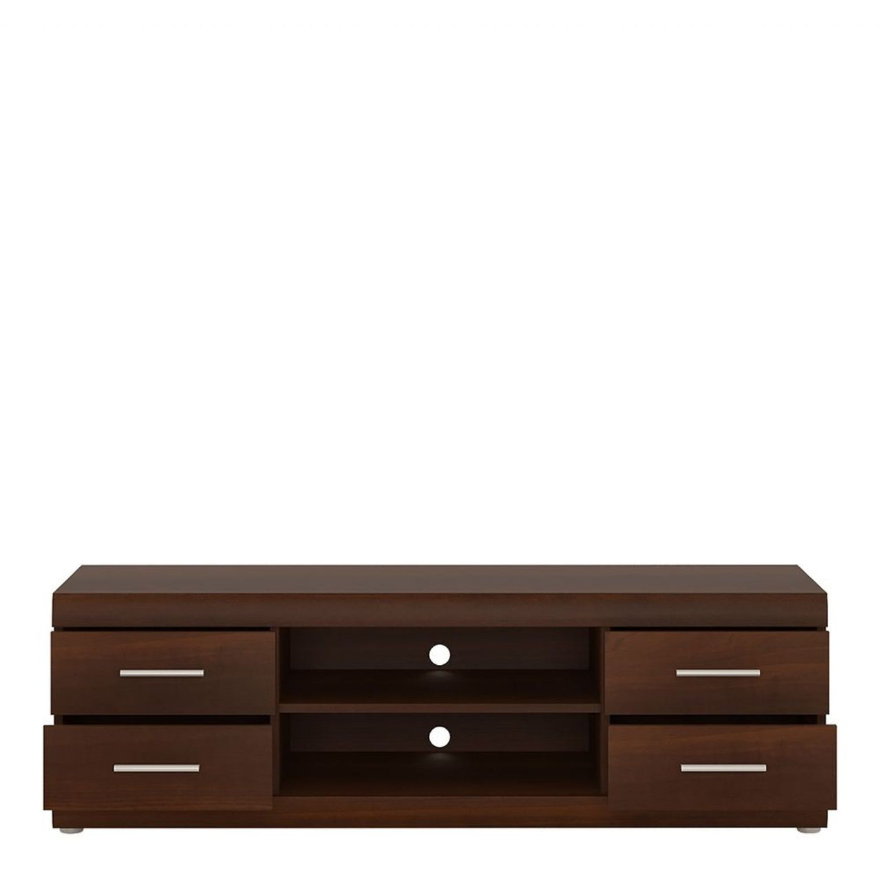 Modern Dark Mahogany Wide 4 Drawer TV Media Cabinet