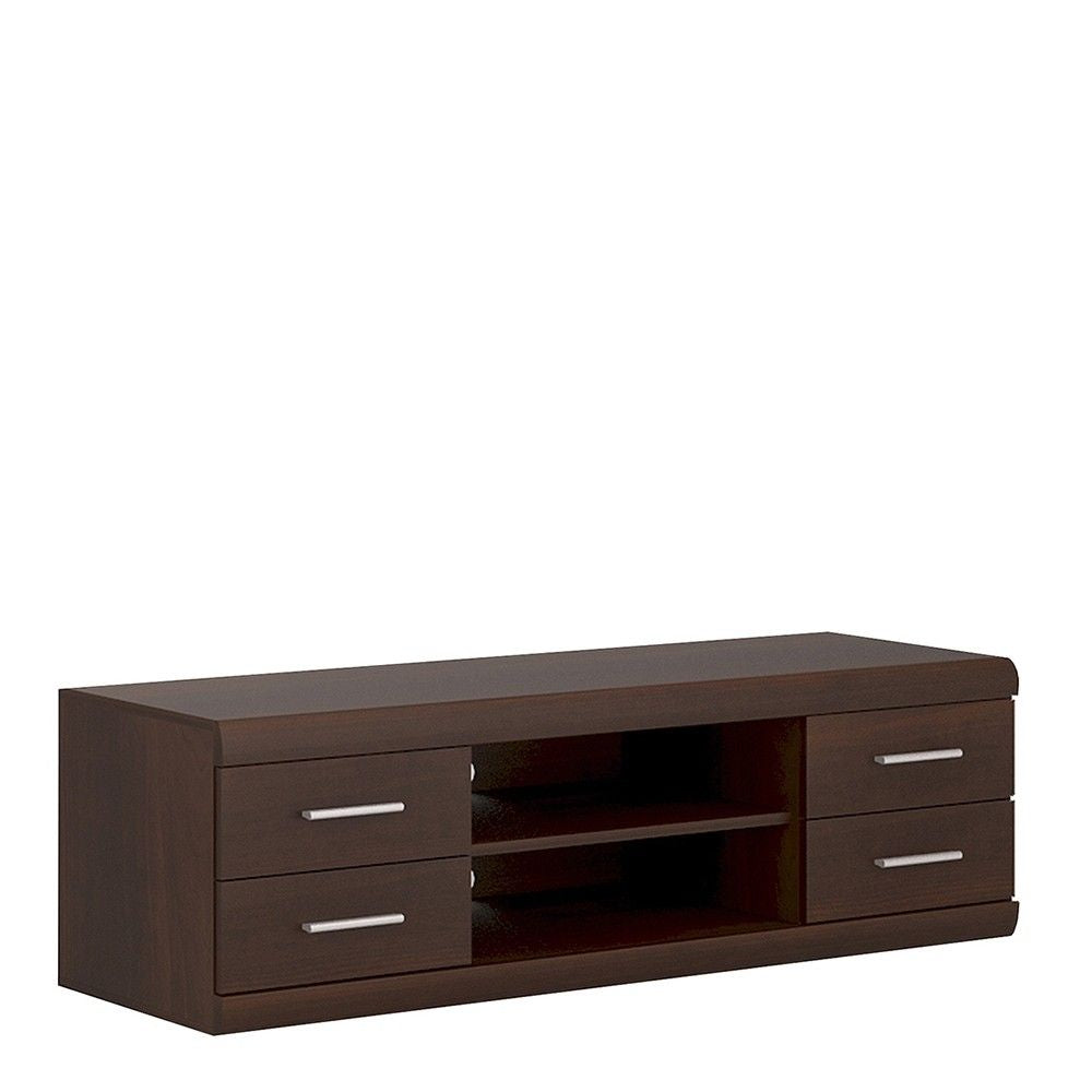 Modern Dark Mahogany Wide 4 Drawer TV Media Cabinet