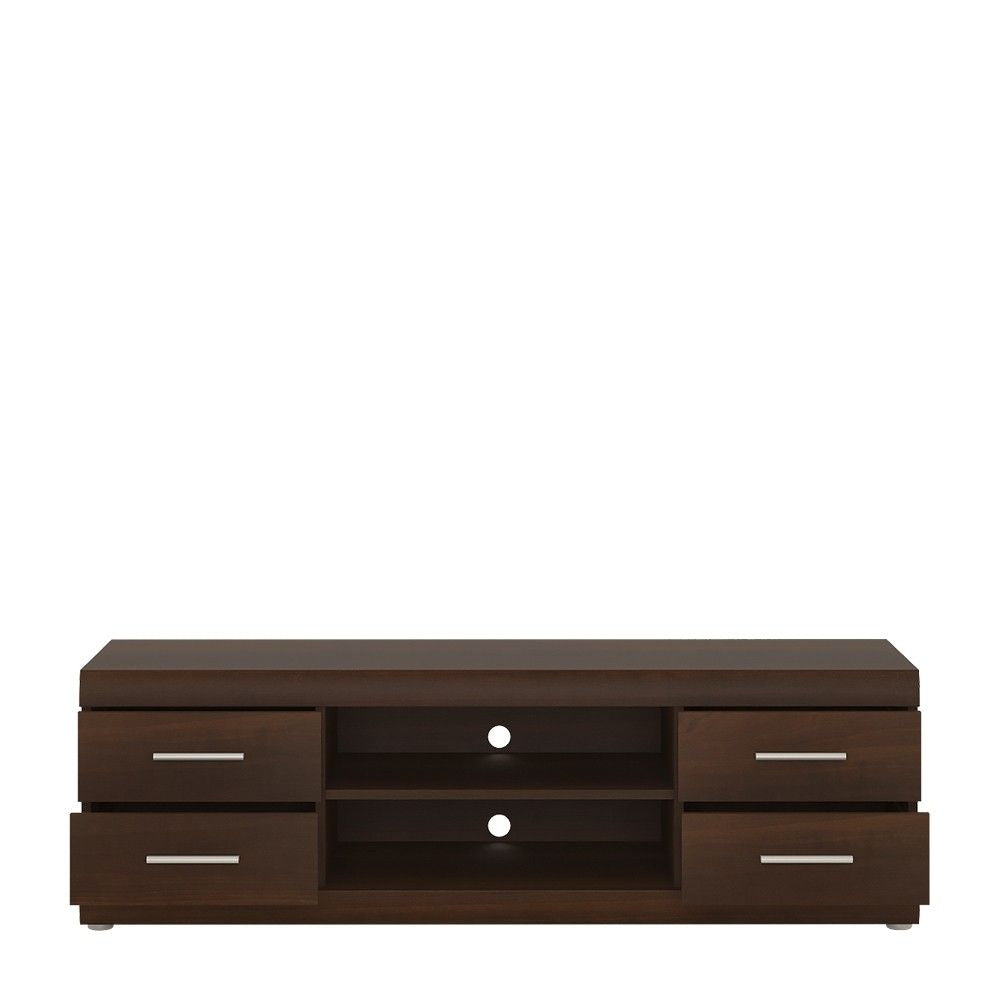 Modern Dark Mahogany Wide 4 Drawer TV Media Cabinet