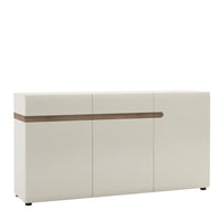 Thumbnail for Living 2 drawer 3 door sideboard in white With an Truffle Oak Trim