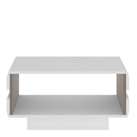 Thumbnail for Living Small Designer Coffee Table in white With an Truffle Oak Trim