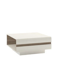 Thumbnail for Living Small Designer Coffee Table in white With an Truffle Oak Trim