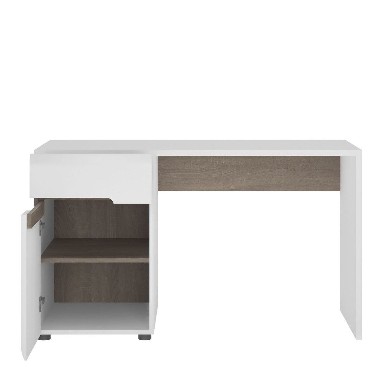 Desk Dressing table in white With an Truffle Oak Trim