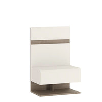 Thumbnail for White High Gloss and Oak Bedside Table Extension For Bed