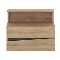 Thumbnail for Light Oak 2 Drawer Bedside Cabinet Chest RH Drawer Wall Fixing