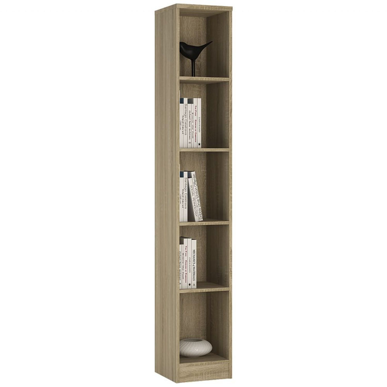 4 You Tall Narrow Bookcase in Sonama Oak