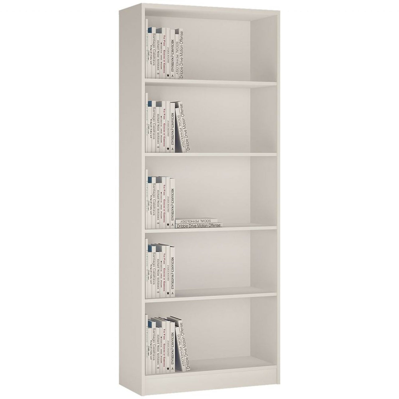 4 You Tall Wide Bookcase In Pearl White