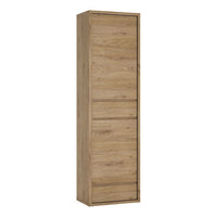 Thumbnail for Dark Oak and Black 2 Door 2 Drawer Narrow Slim Cabinet 197cm Tall