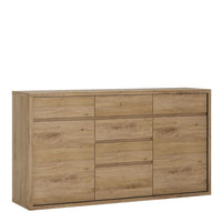 Thumbnail for Traditional Oak Wide Large 6 Drawer Chest With Recessed Handles