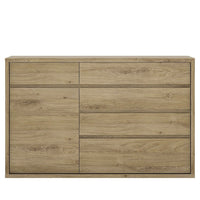 Thumbnail for Oak 1 Door 5 Drawer Storage Cupboard