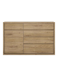 Thumbnail for Oak 1 Door 5 Drawer Storage Cupboard