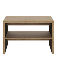 Thumbnail for Modern Dark Oak Small Square Coffee Sofa Table With Shelf