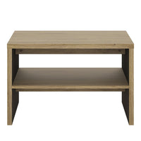 Thumbnail for Modern Dark Oak Small Square Coffee Sofa Table With Shelf