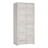 Thumbnail for White Oak 2 Door 2 Drawer Fitted Wardrobe With Adjustable Shelves