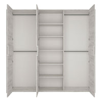 Thumbnail for Tall Extra Large 3 Door Modern Wardrobe in White Oak