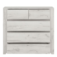 Thumbnail for White Crafted Oak 5 Drawer Chest