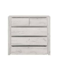 Thumbnail for White Crafted Oak 5 Drawer Chest