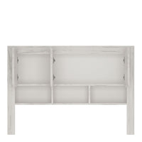 Thumbnail for Modern White Crafted Oak Effect Top Unit for Desk 3 Doors 3 Shelves