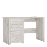 Thumbnail for White Oak 2 Drawer 1 Door Single Pedestal Desk Dressing Table