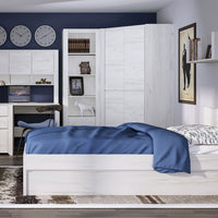 Thumbnail for White Wash Oak Single 3ft Guest Bed with Underbed Drawer