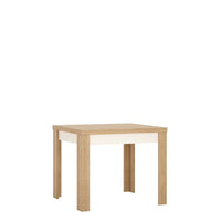 Thumbnail for Rectangular Small Extending Dining Table 90cm to 180cm Oak White High Gloss 6 Seater