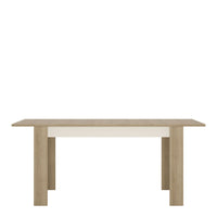 Thumbnail for Modern Extending Dining Table 140 to 180cm Oak White High Gloss