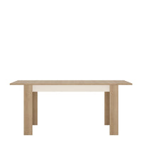 Thumbnail for Modern Extending Dining Table 140 to 180cm Oak White High Gloss