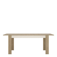 Thumbnail for Large Extending Dining Table 160 to 200cm in Oak and White High Gloss 8 Seater