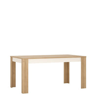 Thumbnail for Large Extending Dining Table 160 to 200cm in Oak and White High Gloss 8 Seater