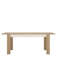 Thumbnail for Large Extending Dining Table 160 to 200cm in Oak and White High Gloss 8 Seater