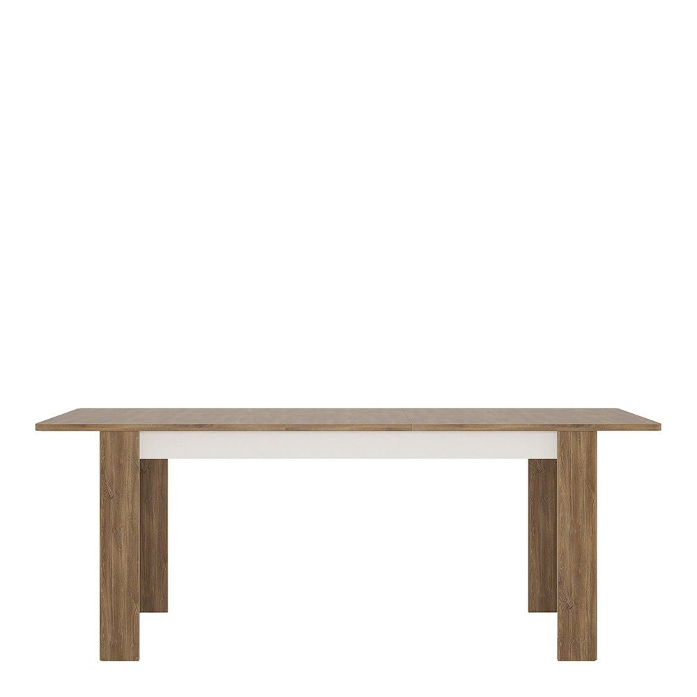 Dark Oak Large Extending Dining Table 160 to 200cm With High Gloss Fronts