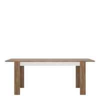 Thumbnail for Dark Oak Large Extending Dining Table 160 to 200cm With High Gloss Fronts