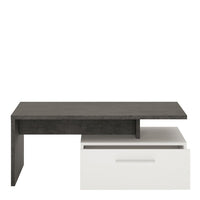 Thumbnail for Funky White and Black 2 Drawer Low Coffee Table