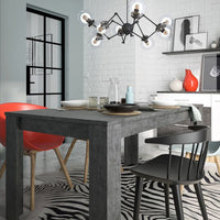 Thumbnail for Dark Wood 160 to 200cm Rectangular Extending Dining Table