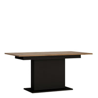 Thumbnail for Walnut Top Black Extending Dining Table Pedestal Base