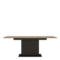 Thumbnail for Walnut Top Black Extending Dining Table Pedestal Base