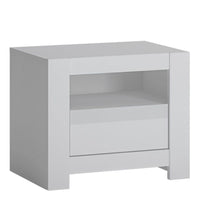 Thumbnail for Novi 1 Drawer Bedside Table in Alpine White