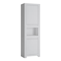 Thumbnail for Tall Narrow Alpine White Chiffonier 2 Door Cabinet