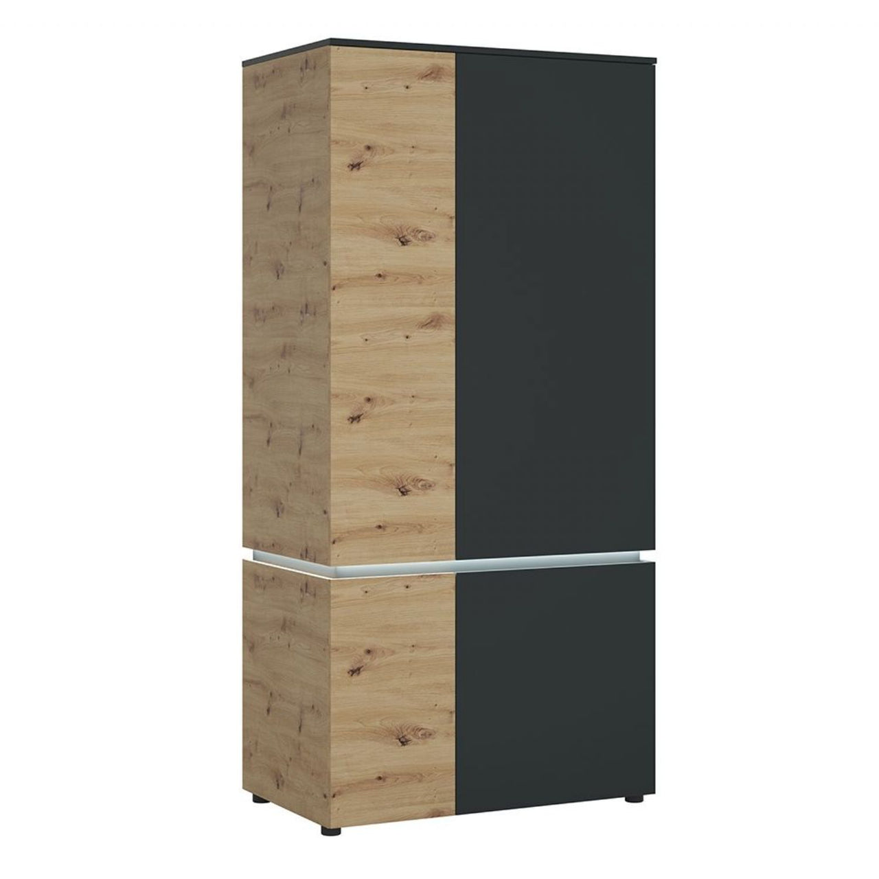 Luci 4 door wardrobe in Platinum and Oak