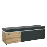 Thumbnail for Luci 1 door 2 drawer 180 cm wide TV unit in Platinum and Oak