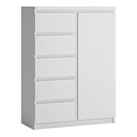 Thumbnail for Fribo 1 door 5 drawer cabinet in White