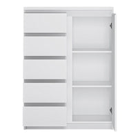 Thumbnail for Fribo 1 door 5 drawer cabinet in White