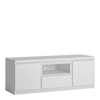 Thumbnail for Fribo 2 door 1 drawer 136 cm wide TV cabinet in White