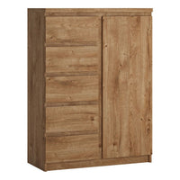 Thumbnail for Fribo 1 door 5 drawer cabinet in Oak