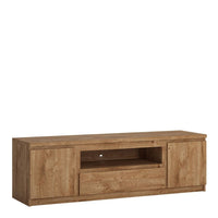 Thumbnail for Fribo 2 door 1 drawer 166 cm wide TV cabinet in Oak