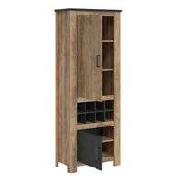 Thumbnail for 2 door cabinet With wine rack in Chestnut and Matera Grey